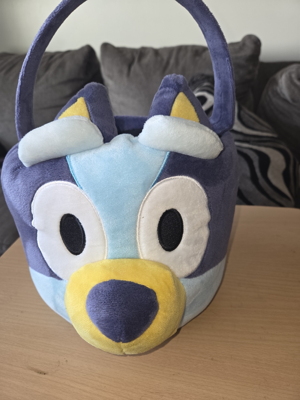 Plush Blue Cartoon Animal Toy Basket - Kids Toy